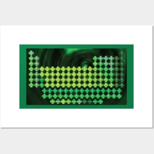 St. Patrick's Day Green Shamrock Periodic Table Posters and Art